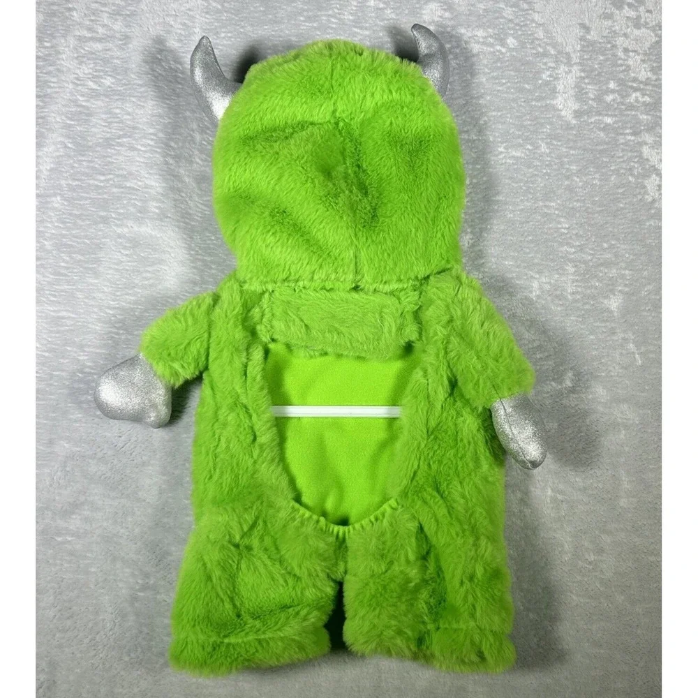 NWT Cat Dog Halloween Costume Three Eyed Monster Plush Small Green Pet Outfit